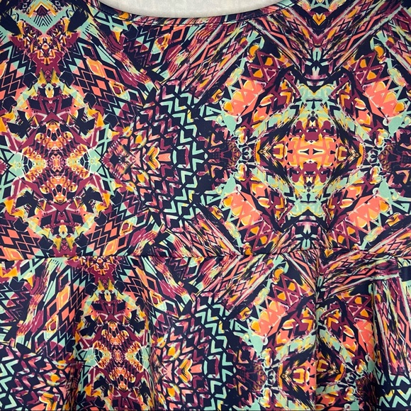 TORRID GEO PRINT SCUBA DRESS - Picture 3 of 5